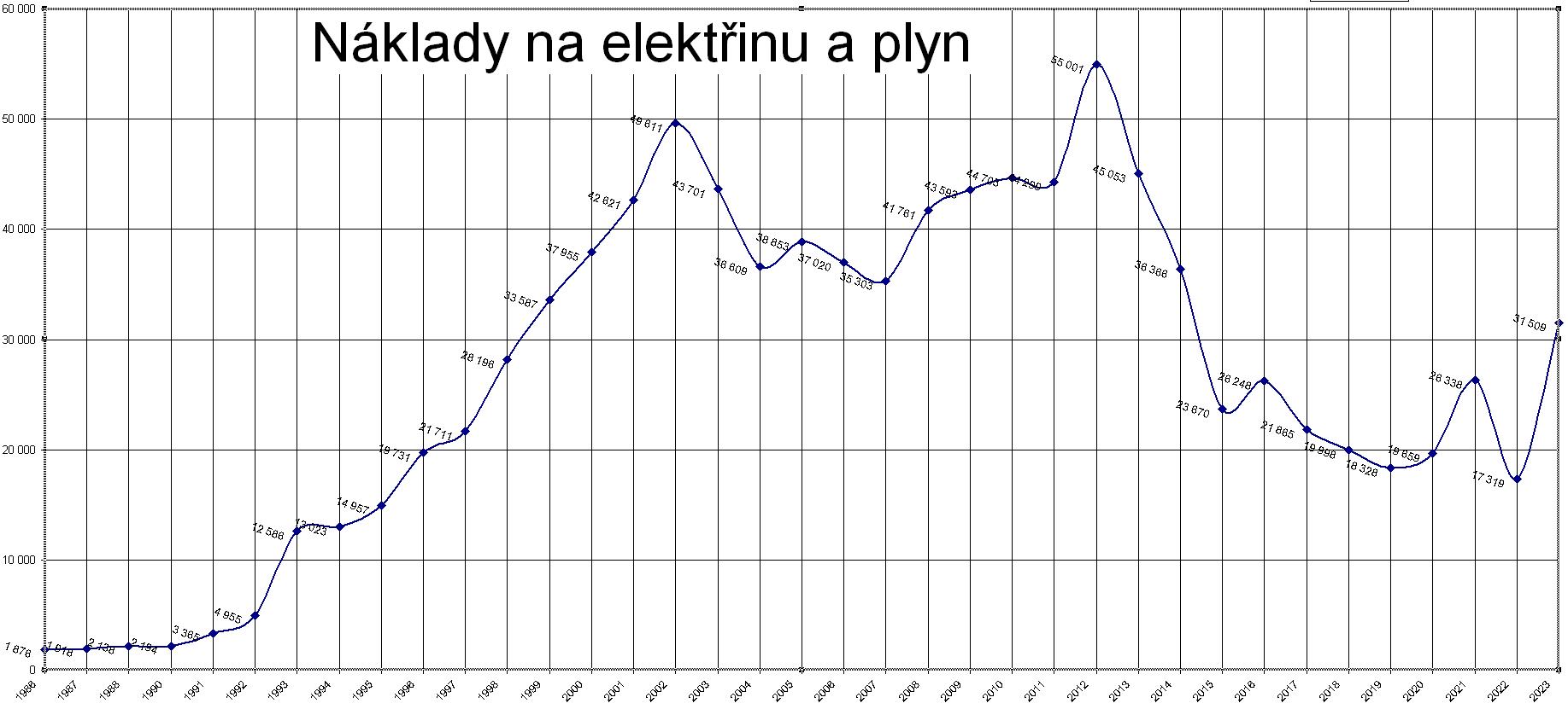 Náklady na nákup energií